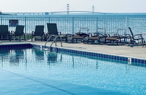 Mackinaw City Condo | The Shores at Mackinaw City Vacation Condo Rental -View of Mackinac Island 49757