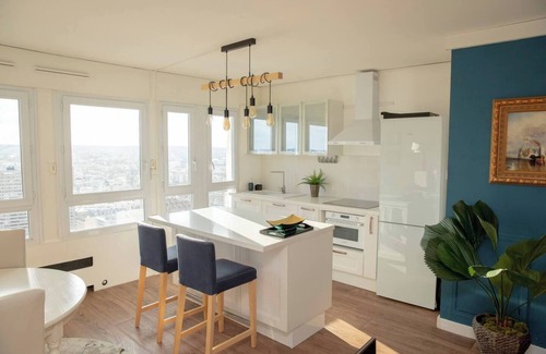 Asiatique Apartment | The Sky Lounge VUE imprenable Moderne 4 pers