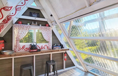 Greenough Cabin | The Stargazer A-frame Cabin with Mtn View, Hot Tub