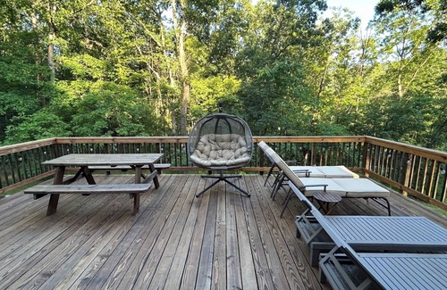 Points Ski Chalet | THE STARGAZER: Private lake access w/wood burning fireplace, wraparound deck