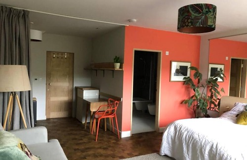 Kendal House | "The Studio" Contemporary studio with organic swimming pool