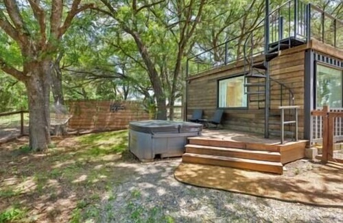 Dennis House | The Tiny 'Tainer | Tiny Shipping Container with HOT TUB