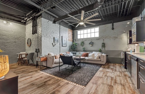 Jonesboro Apartment | The Union at 222 Loft w/Rooftop & Private Gated Parking