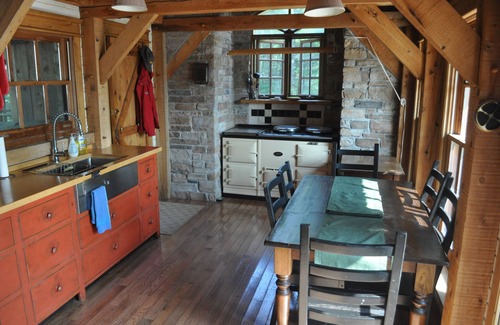 Minden Hills Cabin | The Upper Deck: a private off-grid cabin looking out over picturesque Gull Lake