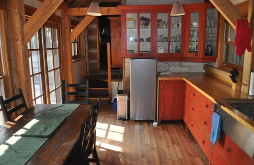 Minden Hills Cabin | The Upper Deck: a private off-grid cabin looking out over picturesque Gull Lake