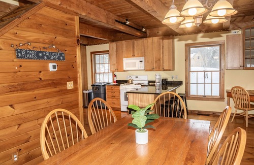 Belmont Ski Chalet | The Whimsical Chalet is a lovely cape on acres. Private setting less than 10 minutes to skiing.