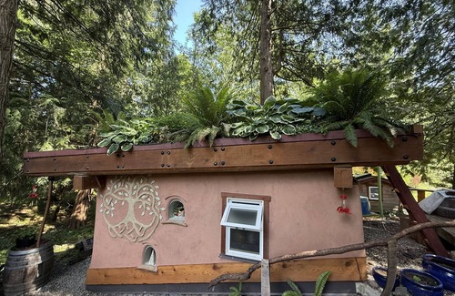 Shawnigan Lake Apartment | The Wobbly Hobbit- a unique earthen cabin in the woods.