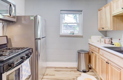 Medical District Apartment | Themed Lux Loft with King Bed, Free Parking & Wi-Fi