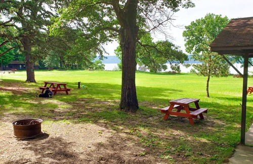 Pepin Cabin | This camper cabin with attached bathroom makes the perfect summer camp retreat!