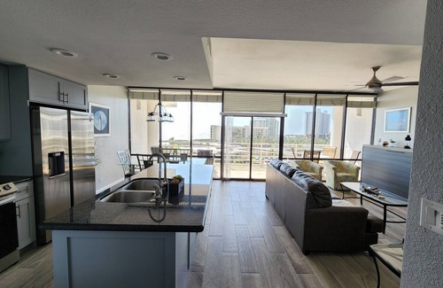 South Padre Island Condo | This Spacious Condo has views to the Gulf and Bay from this multilevel Condo!