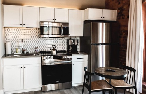 Jonesville Apartment | Three Trails Studio Loft Historic Downtown | Wine Country | Rooftop Deck