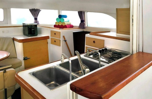 Tartane Boat Rental | Timaiao, catamaran Lagoon 380, half board, crew & all expenses included.n