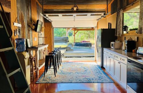 Lakehills House | Tiny Cabin w hot tub & pool surrounded by nature