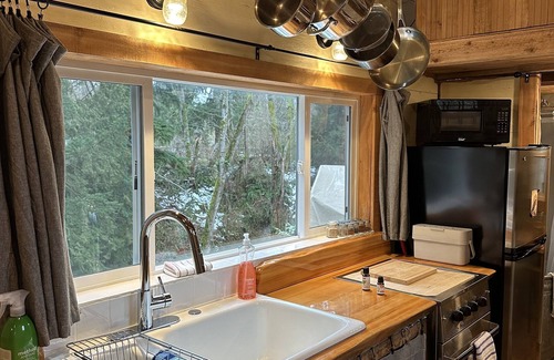 Gibsons House | Tiny home on working gourmet mushroom farm just minutes outside of Gibsons.