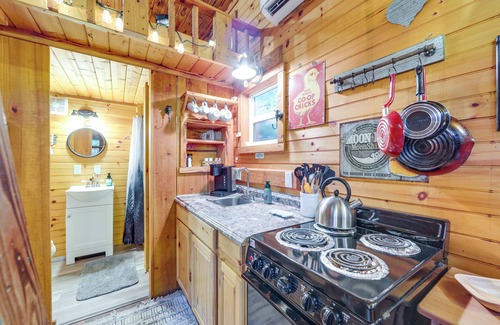 Newport Cabin | Tiny Home w/Private Sauna in Woods of Newport!