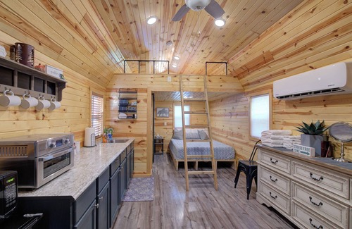 Ashland Cabin | Tiny House Cabin with Loft. 2 Queen Beds with Child Sleeper. Pet Friendly!