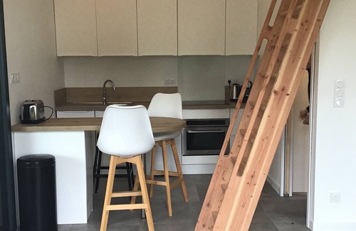 Tarnos Apartment | Tiny house with mezzanine bedroom and covered terrace 800 m from the beach