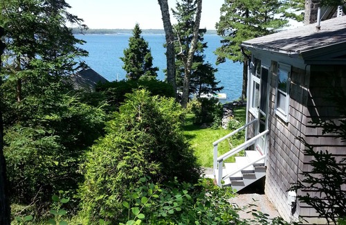 Sorrento House | Tootin Hill - Shorefront Mt. Desert view with dock