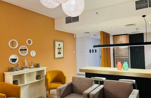 Dubai Marina Apartment | Top Floor with city skyline view 3 bedroom + hall unit dubai marina