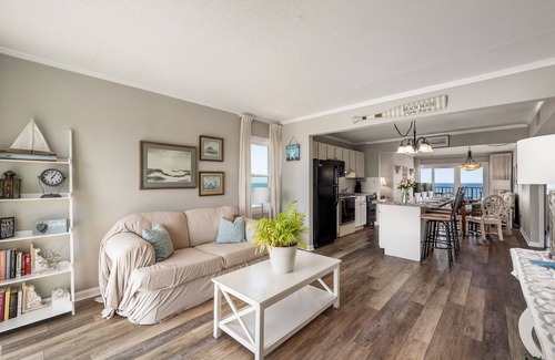 Nags Head Condo | Top Floor with Oceanfront & Sound Views! Walk-in Shower, Avail: 9-6-25 - 9-13-25