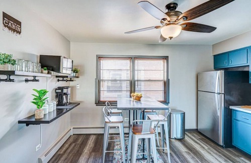 Elmwood Park Apartment | Top Rated Condo -King Bed | Safe Historic Location