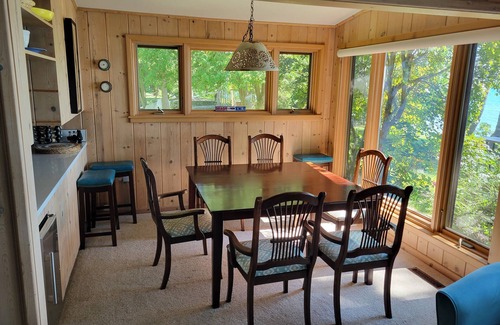Bellaire Cottage | TorchLakeFlightDeck.com cottage with 180’ on Lakefront Waterfront Beachfront!