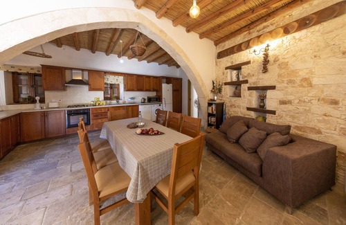 Kathikas Villa | Traditional Stone Built Holiday Villa in Walled Courtyard with Private Pool