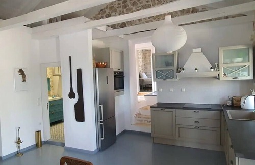 Kourteika Villa | Traditional stone house with unique sea views