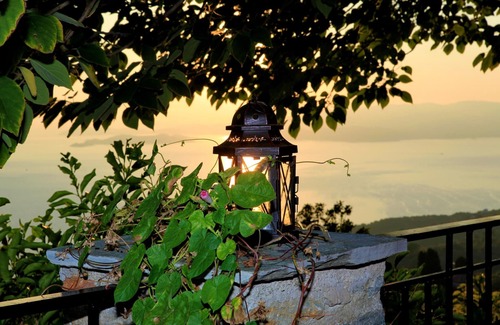 Glossa Villa | Traditional Villa Maria O with fantastic view between mountain forest and sea