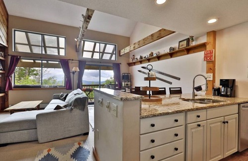 Ludlow House | Trailside Condo with Private Hot Tub and Gorgeous Views