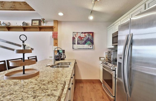 Ludlow House | Trailside Condo with Private Hot Tub and Gorgeous Views