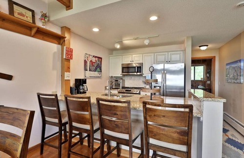 Ludlow House | Trailside Condo with Private Hot Tub and Gorgeous Views