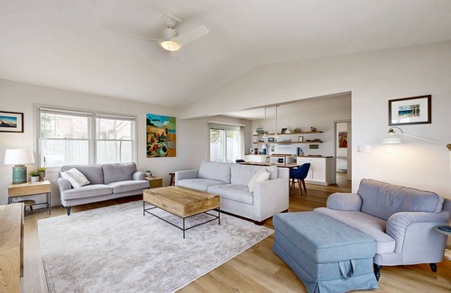 Suttons Bay House | Tranquil Lakeview Retreat in Suttons Bay, with a private sauna, & large yard