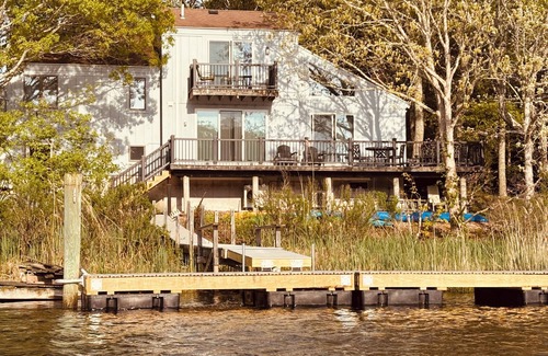 East Falmouth House | Tranquil Stunning Waterfront Retreat on Cape Cod dock perfect Family Getaways