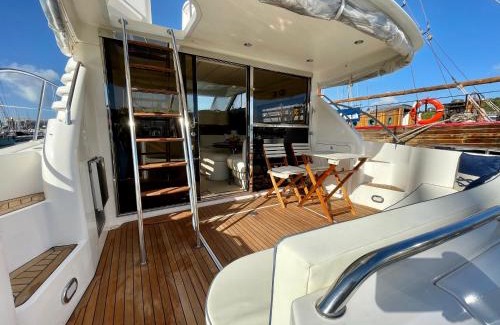 Turnchapel Boat Rental | Tranquility Yachts -a 52ft Motor Yacht with waterfront views over Plymouth.