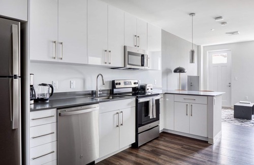 St. Elizabeth's Apartment | Trendy Brighton 1BR w/W/D, Gym, near T, Shops + Dining, by Blueground