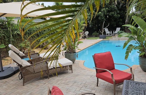 Riviera Estates House | Tropical Home! 3 bed/2 bath Oasis with Pool!