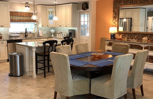 Largo House | Tropical pool home with big backyard, close to beach, high and dry, never floods