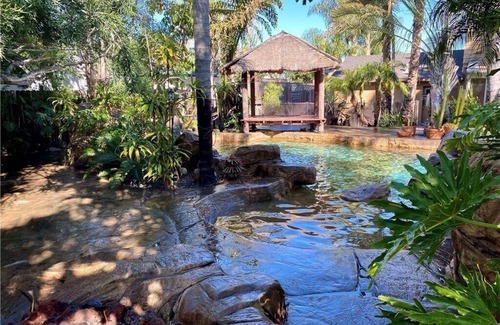 Orange Villa | Tropical Pool Resort Slide Bamboo Palapa Disney Mini-Golf Ping Pong