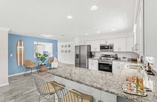 Golden Beach Estates House | Tropical-Inspired Beachside Home w/BBQ Grill & Heated Pool