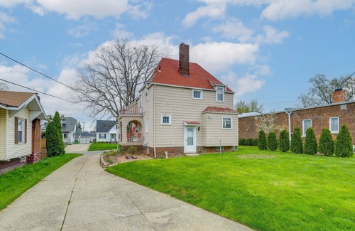 Garfield Heights House | Tudor Chalet-Historical home w/modern amenities n gardens. Close to I-480/I- 77!