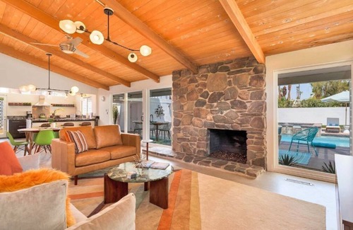 Twin Palms House | Twin Palms Mid-Century w Private Pool/Spa & Views