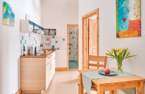 Schwerin Apartment | Twin Room 4 - turquoise - Holiday on the organic farm