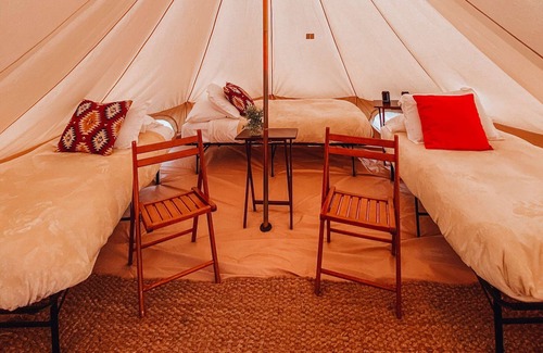 Valle House | Twin Tent w/Shared Bathroom - Find us among the juniper trees and the open sky.