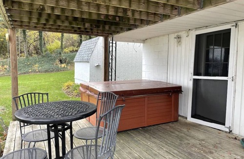 Jeddo House | Two bedroom and hot tub with lake views!