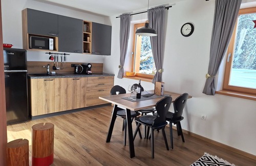 Ratece Apartment | Two-bedroom apartment with a balcony and a stunning view of the Julian Alps
