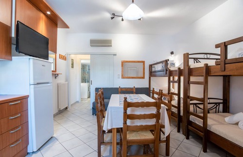 Paros Apartment | Two-Bedroom Apartment without Kitchen (6-7 Adults) - First Floor Livadia Beach.