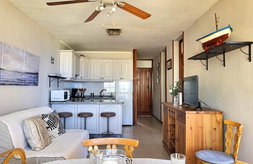 Santiago del Teide Apartment | Two bedrooms, balcony, sea view, swimming pool,Wi-Fi 50 mts. from the beach