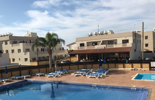 Liopetri Apartment | Two bedroom ground floor apartment with large communal pool in relaxing location
