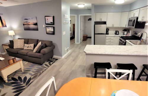 Onekama Condo | Two-bedroom spacious lakefront condo at Portage Point Resort!